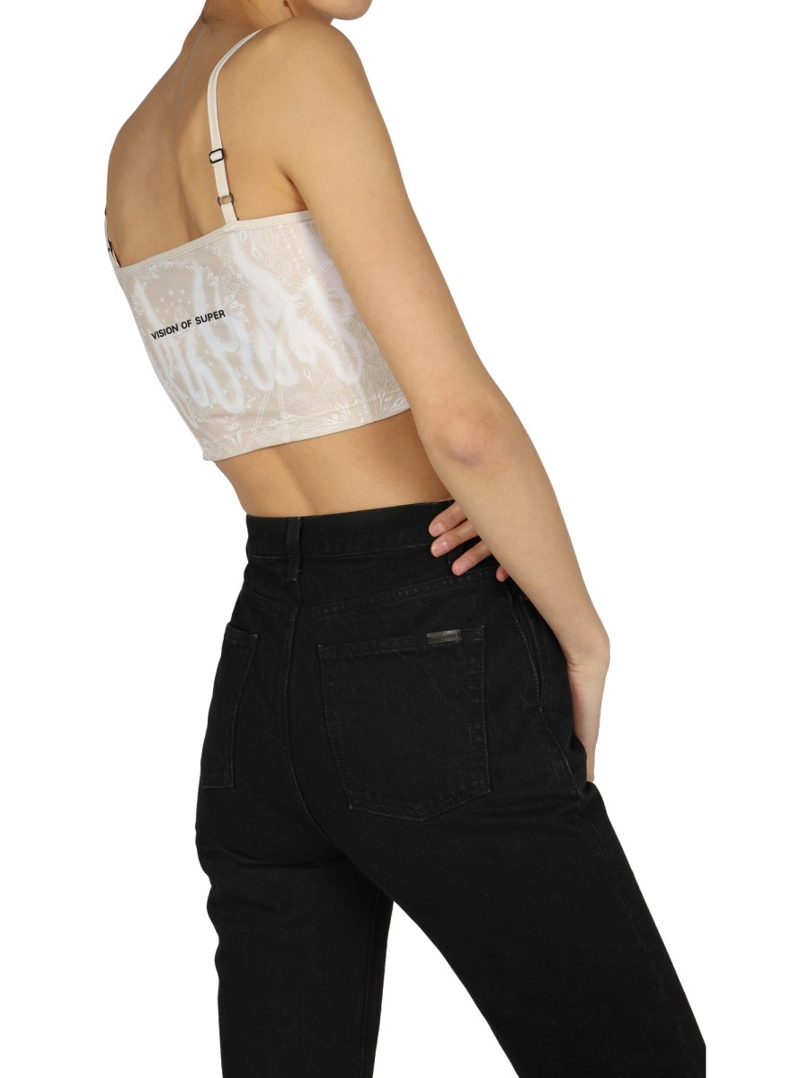 VISION OF SUPER CROP TOP CON MOTIVO PAILSEY