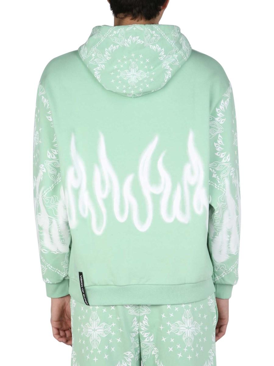 VISION OF SUPER FELPA IN COTONE CON MOTIVO PAISLEY