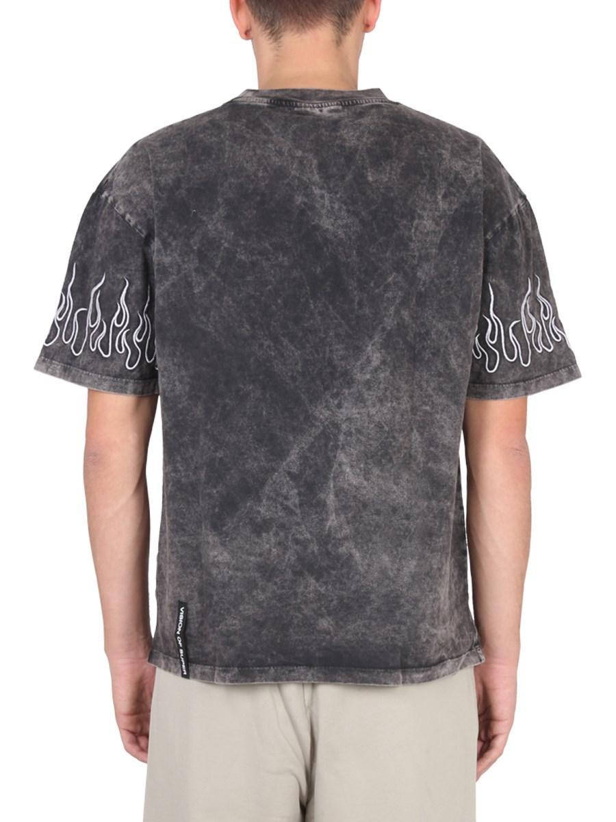 VISION OF SUPER T-SHIRT FLAMES IN COTONE
