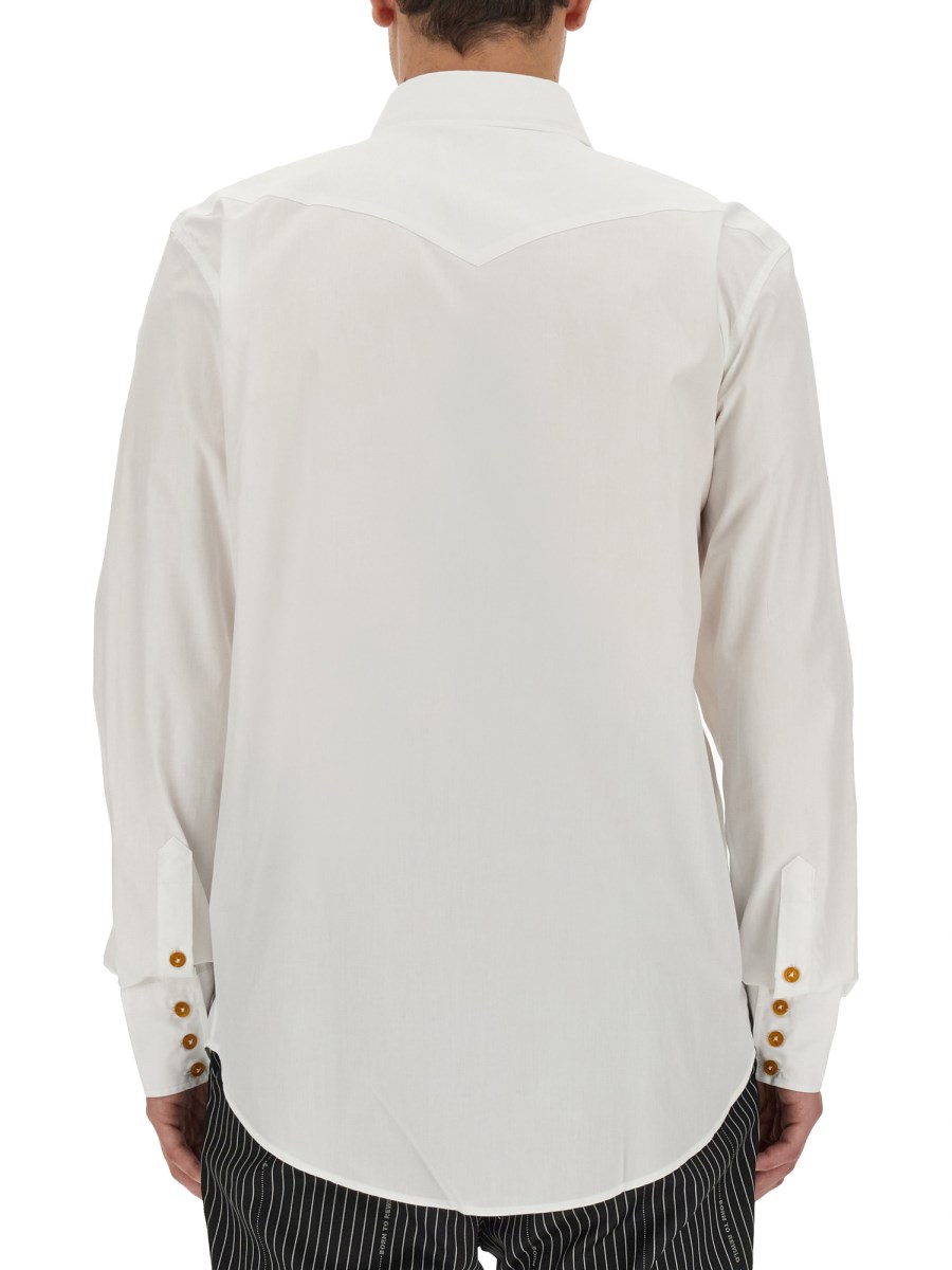 VIVIENNE WESTWOOD CAMICIA IN COTONE CON LOGO ORB