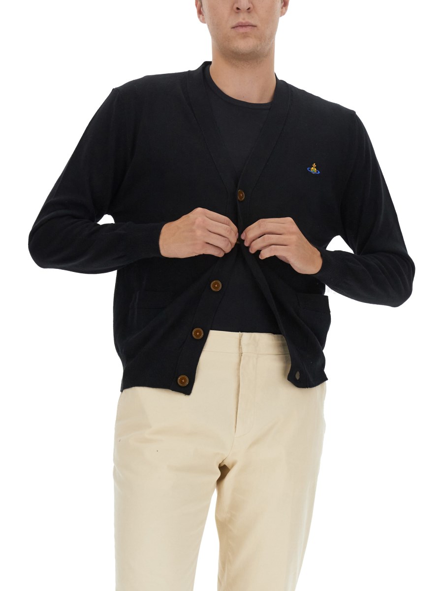 VIVIENNE WESTWOOD CARDIGAN CON LOGO