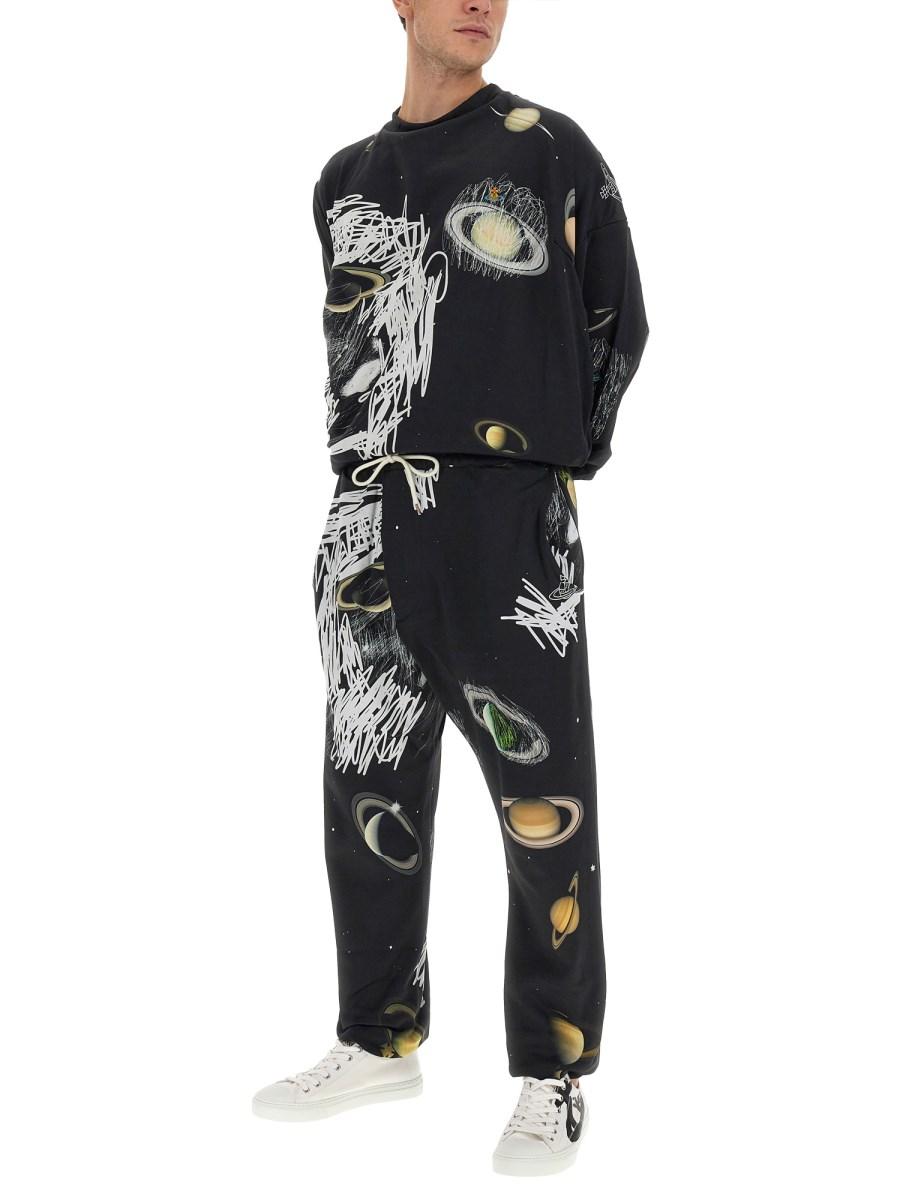 VIVIENNE WESTWOOD FELPA GIROCOLLO CON STAMPA LOGO
