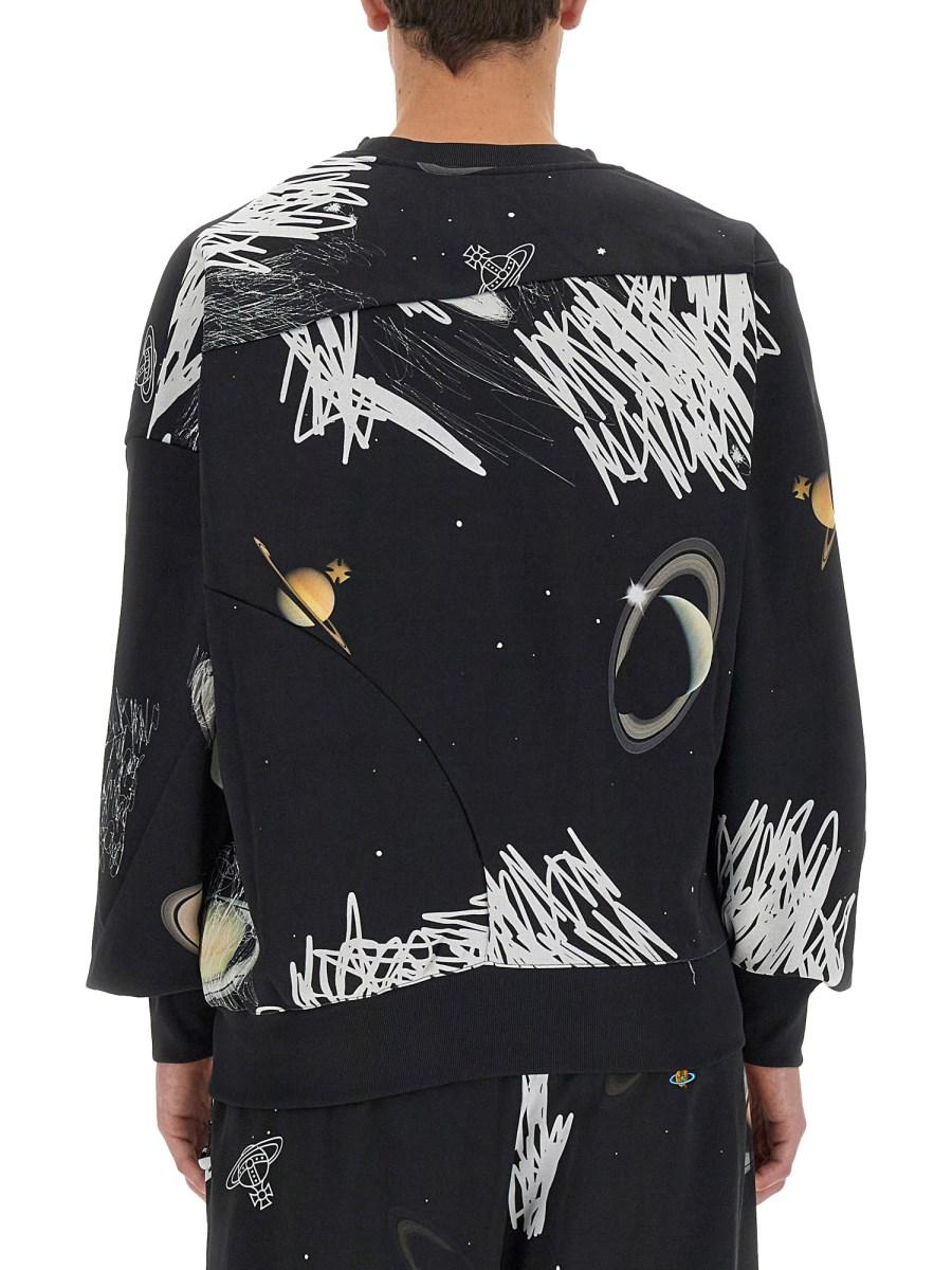 VIVIENNE WESTWOOD FELPA GIROCOLLO CON STAMPA LOGO