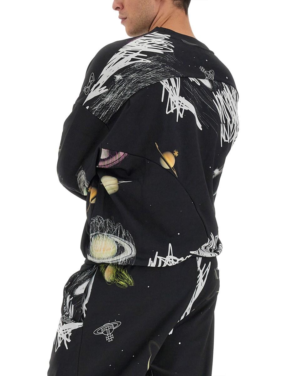 VIVIENNE WESTWOOD FELPA GIROCOLLO CON STAMPA LOGO