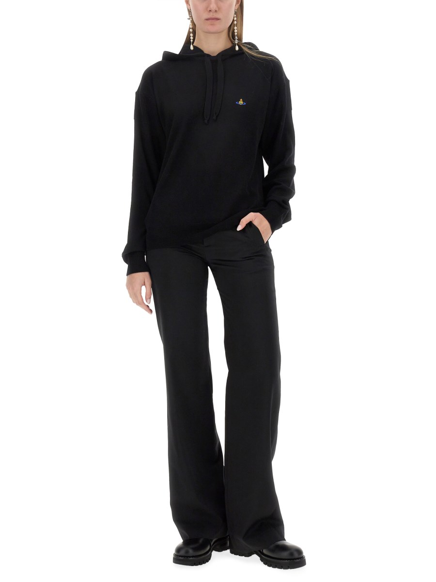 VIVIENNE WESTWOOD FELPA IN LANA CON LOGO