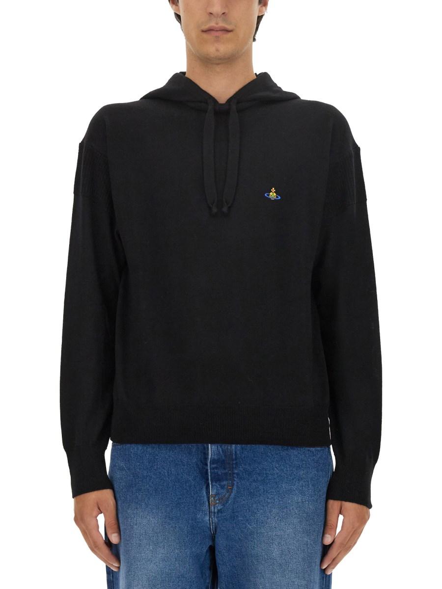VIVIENNE WESTWOOD FELPA IN LANA CON LOGO