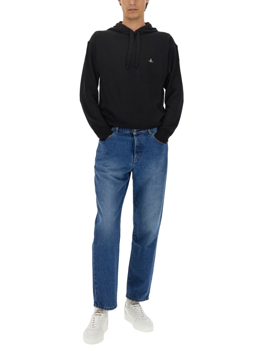 VIVIENNE WESTWOOD FELPA IN LANA CON LOGO