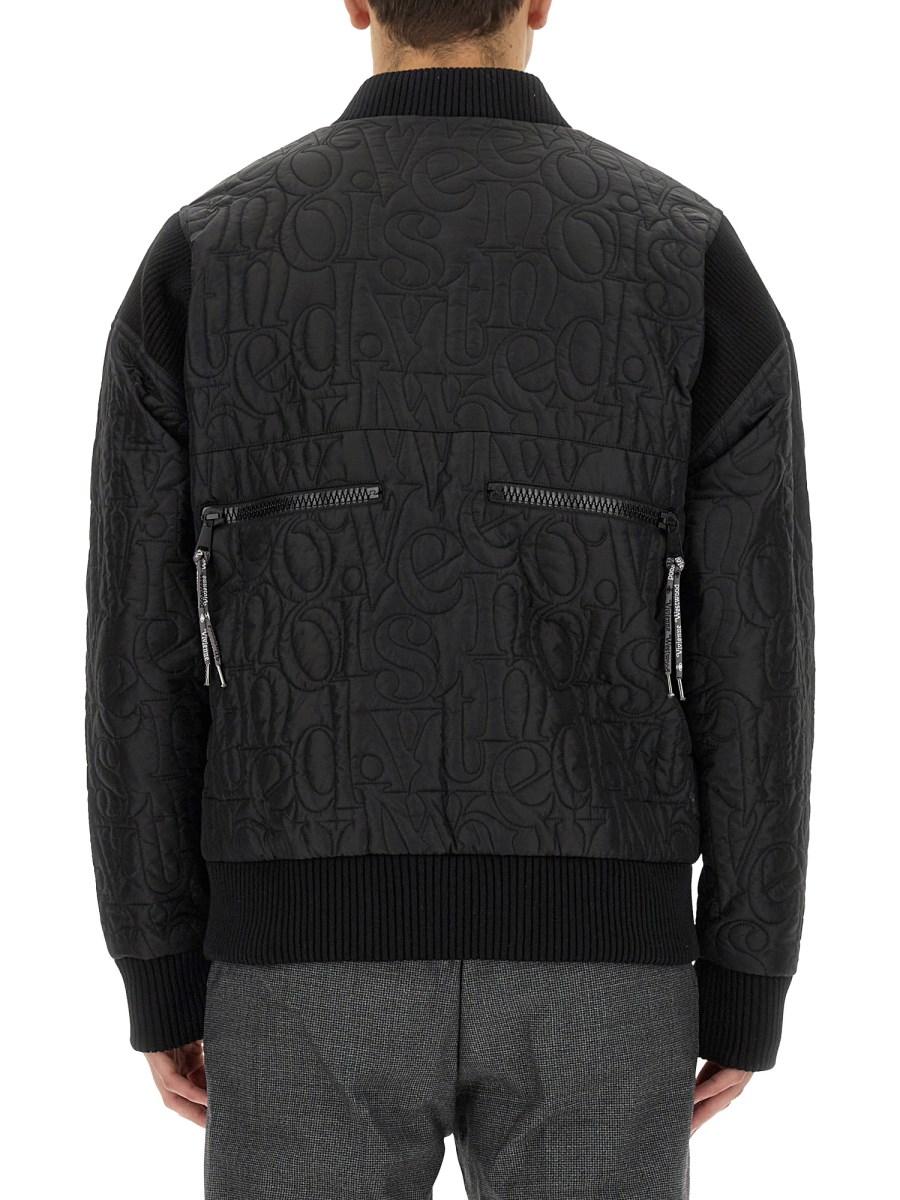 VIVIENNE WESTWOOD GIACCA "STRIPPED CYCLIST" IN NYLON