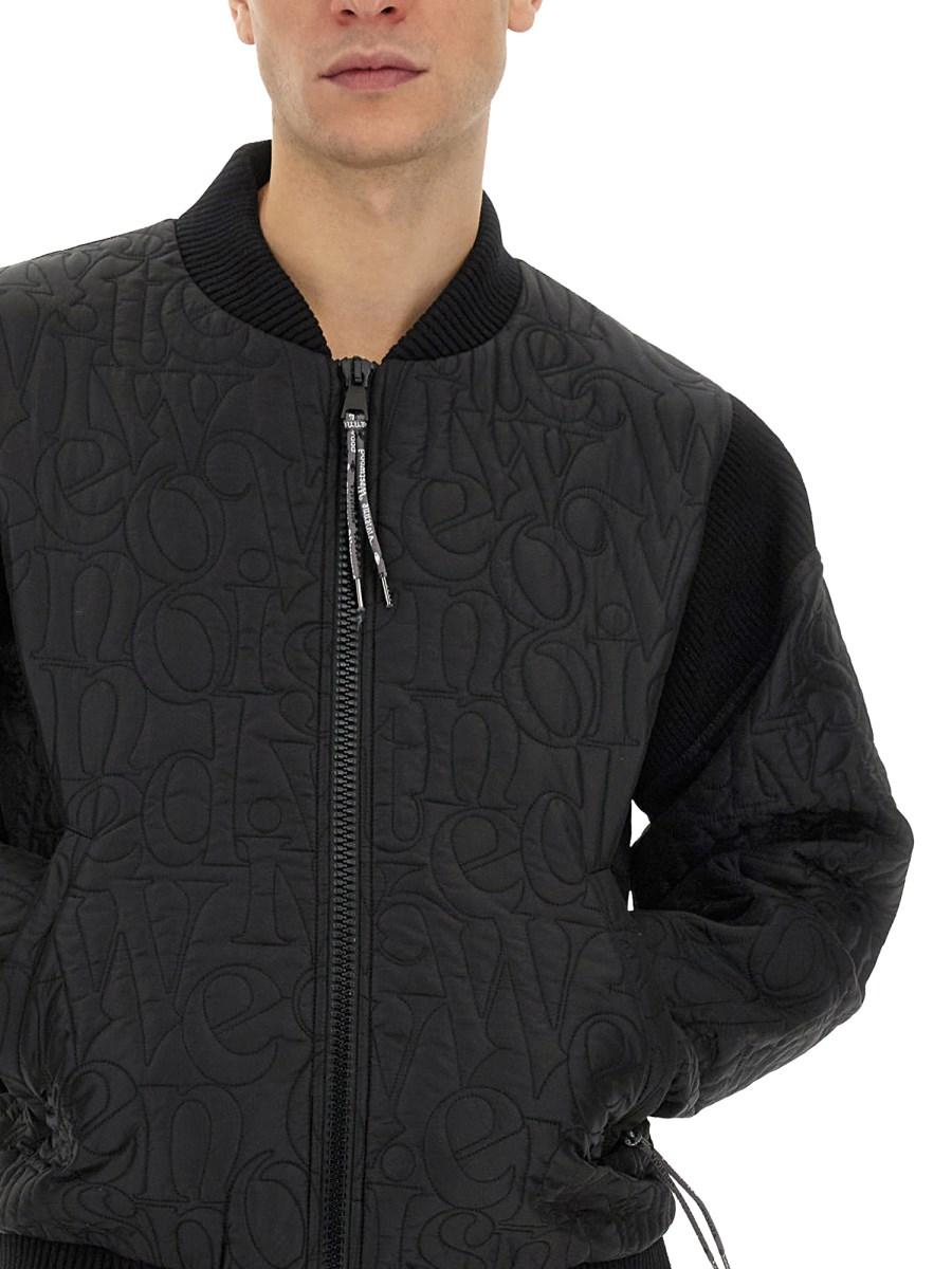 VIVIENNE WESTWOOD GIACCA "STRIPPED CYCLIST" IN NYLON