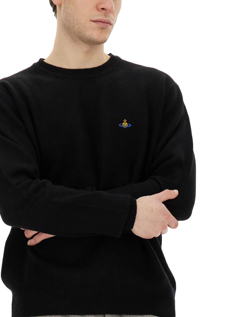 VIVIENNE WESTWOOD MAGLIA IN LANA CON LOGO ORB