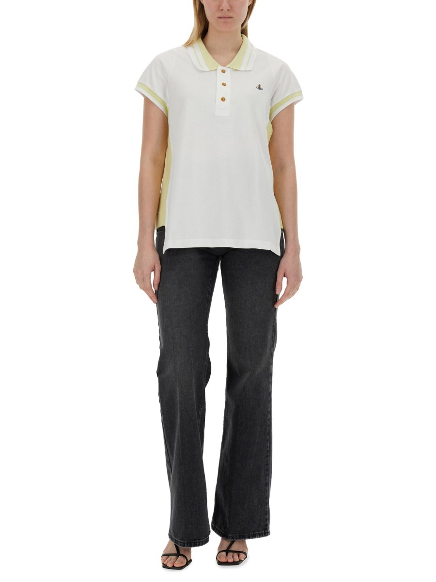 VIVIENNE WESTWOOD POLO IN COTONE CON LOGO