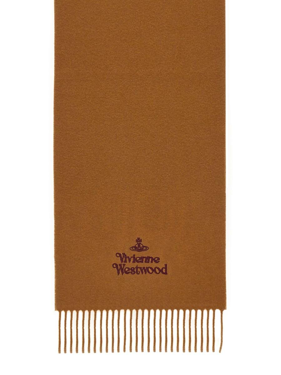 VIVIENNE WESTWOOD SCIARPA IN LANA CON LOGO
