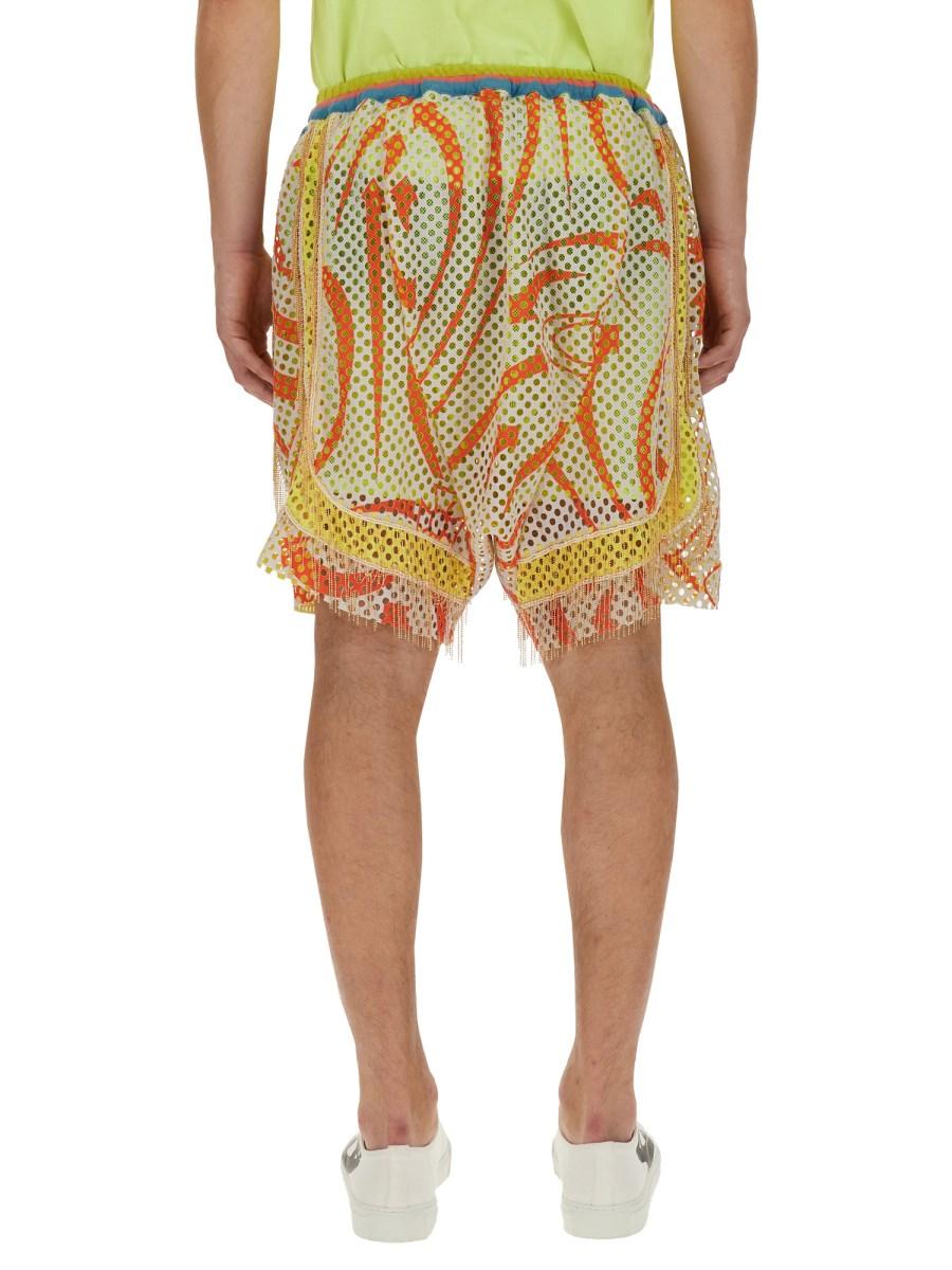 VIVIENNE WESTWOOD SHORT IN MESH CON STAMPA LOGO