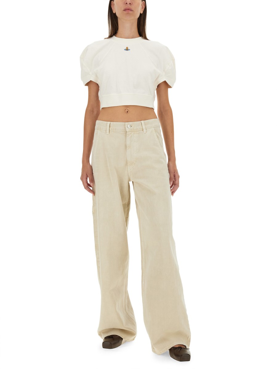 VIVIENNE WESTWOOD T-SHIRT FOOTBALL CROPPED