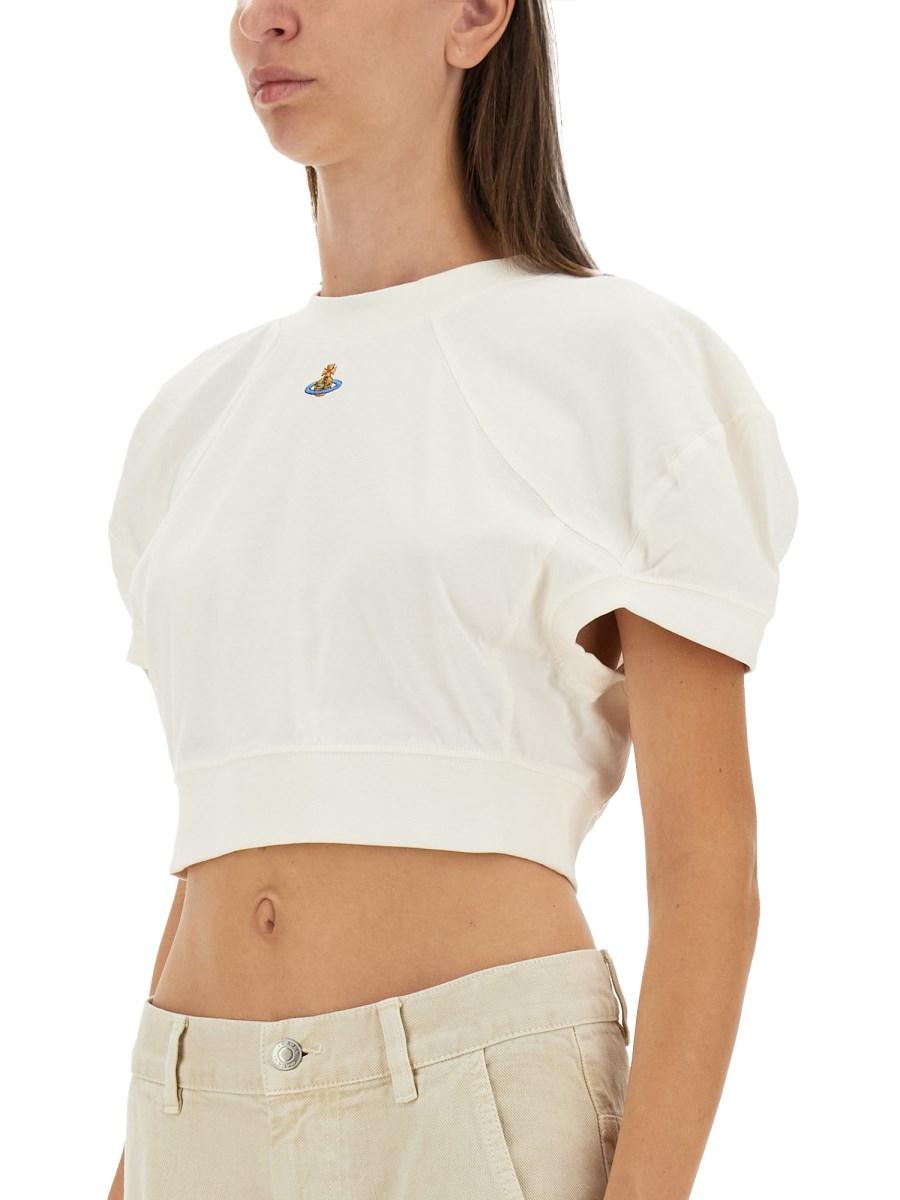 VIVIENNE WESTWOOD T-SHIRT FOOTBALL CROPPED