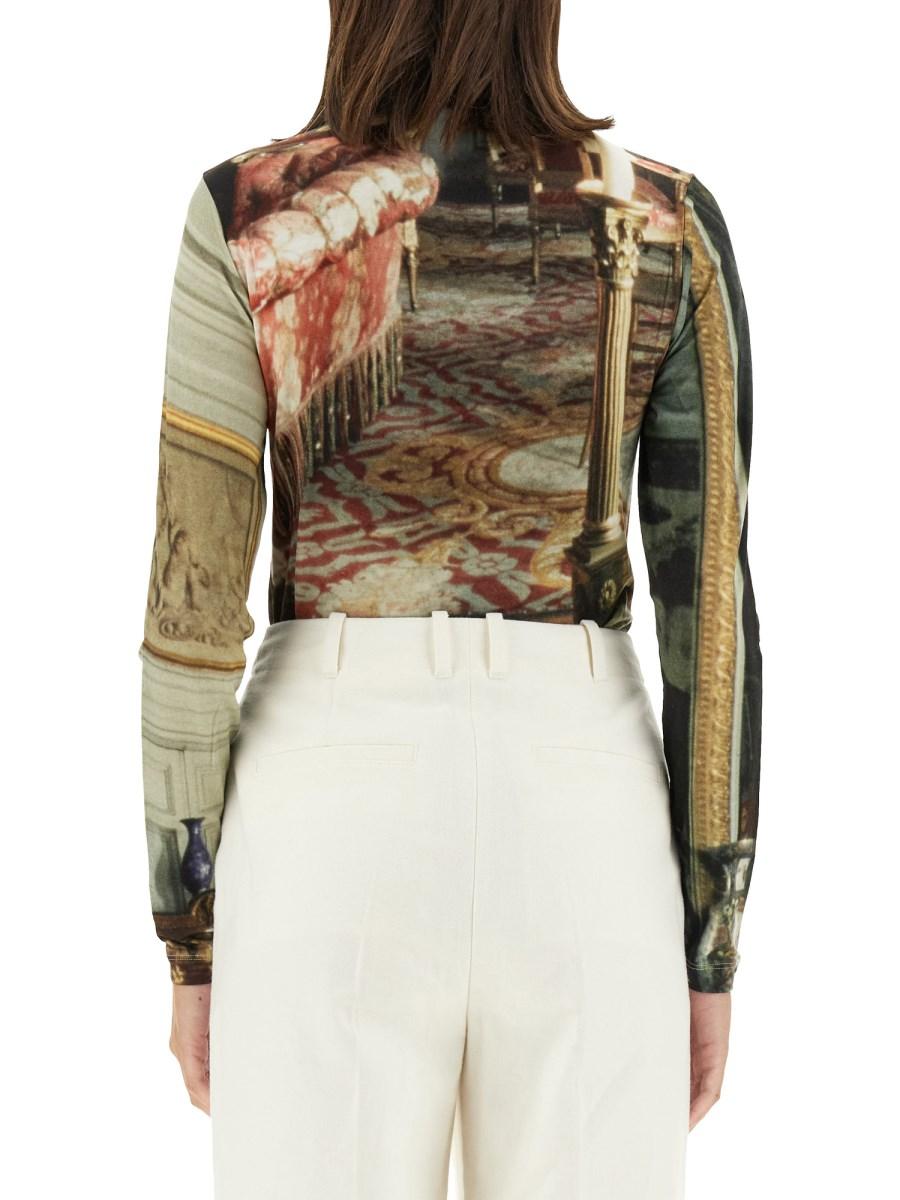 VIVIENNE WESTWOOD T-SHIRT IN VISCOSA CON STAMPA