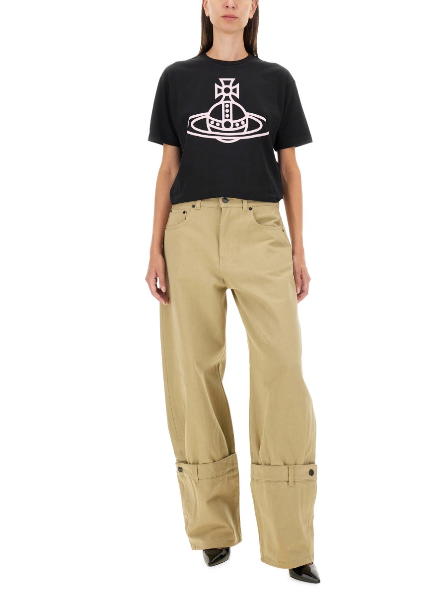 VIVIENNE WESTWOOD T-SHIRT "SÉCURITÉ" IN COTONE