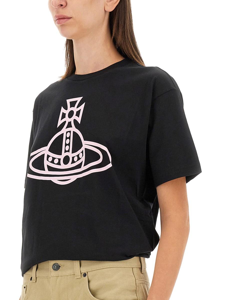 VIVIENNE WESTWOOD T-SHIRT "SÉCURITÉ" IN COTONE