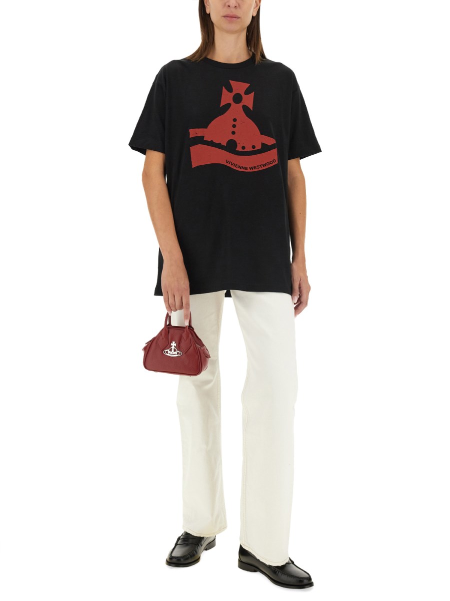 VIVIENNE WESTWOOD T-SHIRT SUNKEN ORB IN COTONE