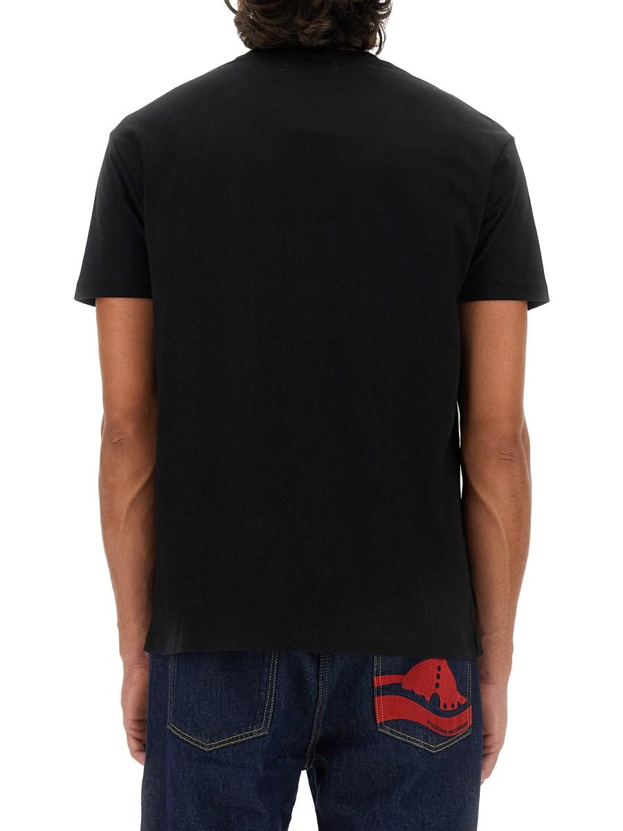 VIVIENNE WESTWOOD T-SHIRT "SUNKEN ORB" IN COTONE