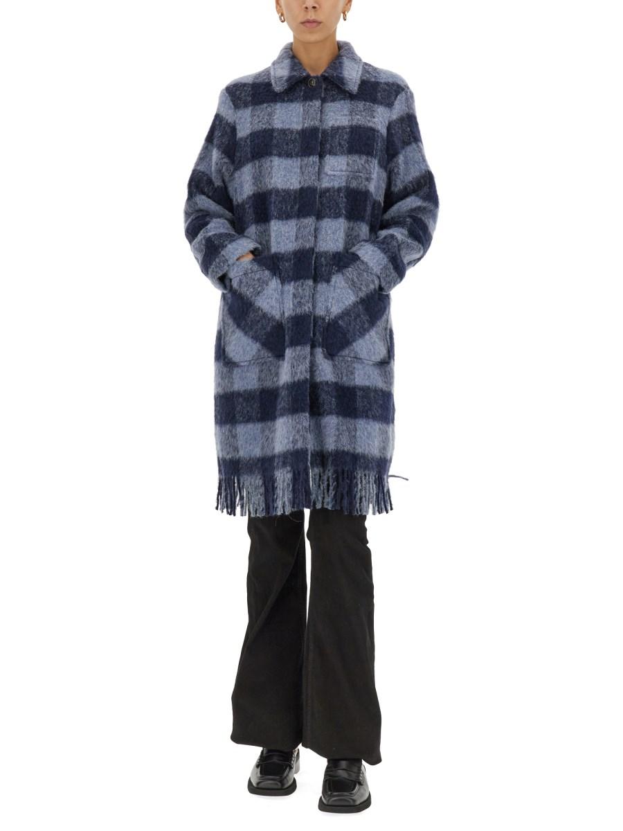 WOOLRICH CAPPOTTO IN MISTO LANA CON STAMPA CHECK