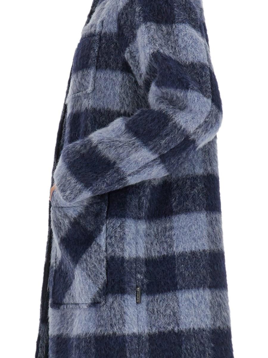 WOOLRICH CAPPOTTO IN MISTO LANA CON STAMPA CHECK