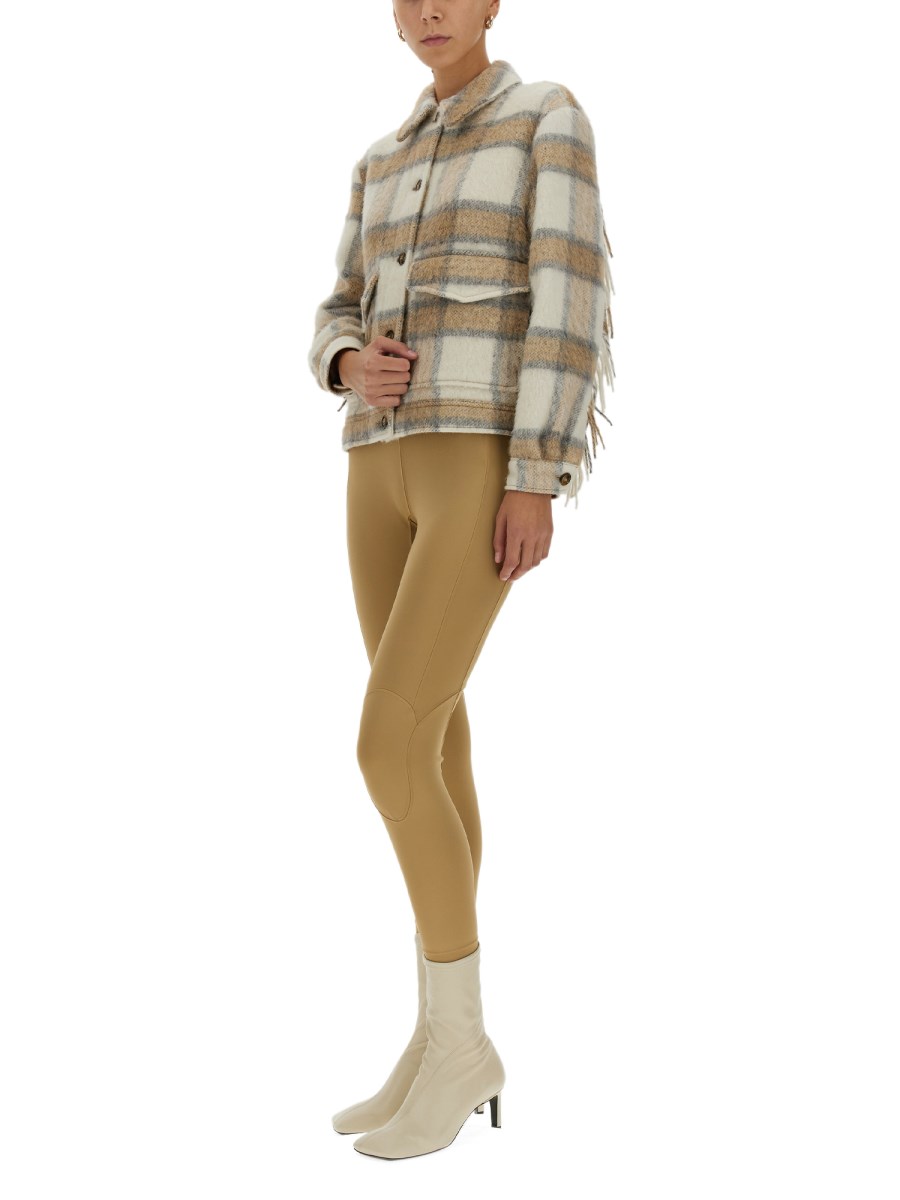 WOOLRICH GIACCA IN LANA CON STAMPA CHECK