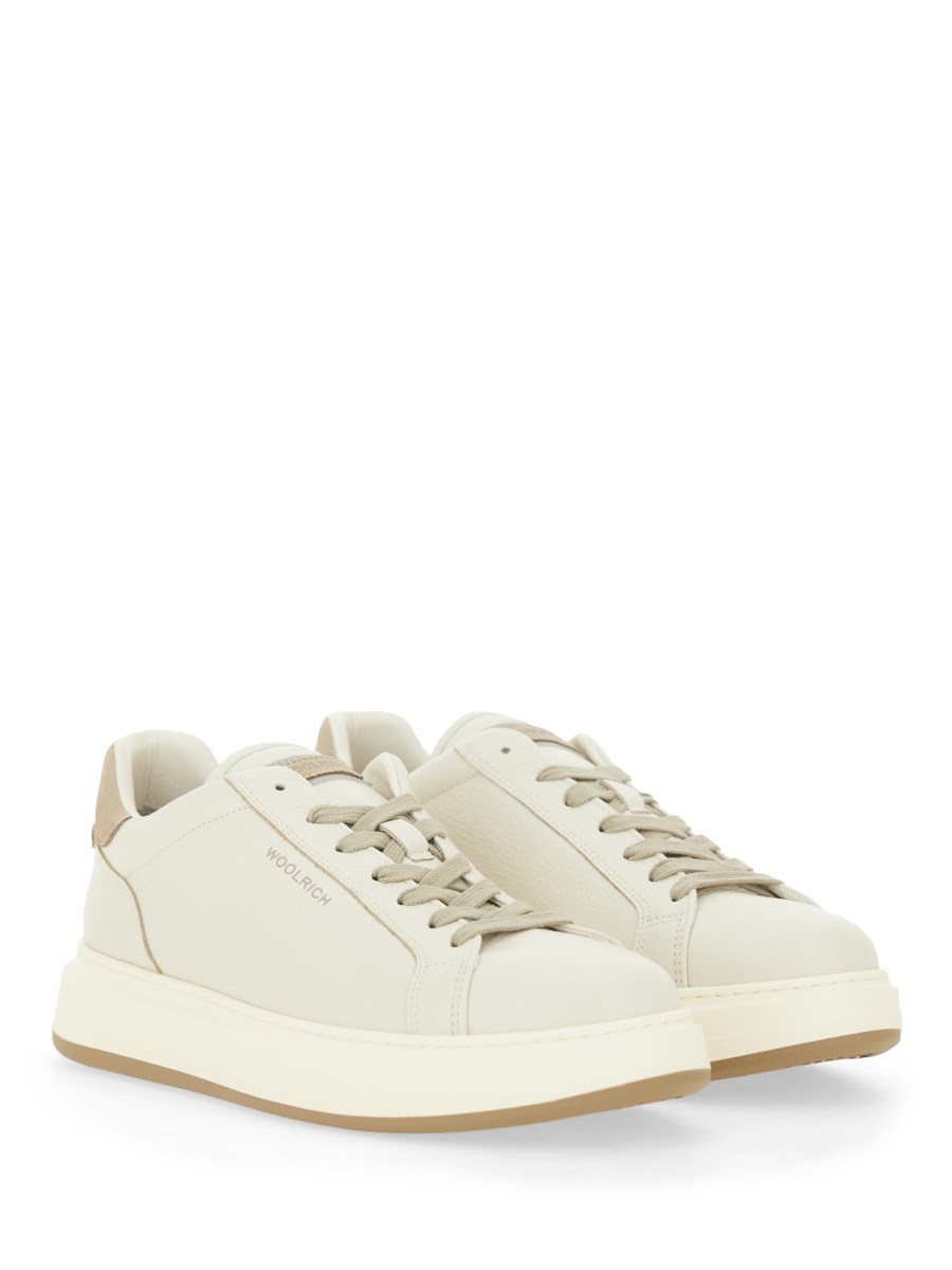 WOOLRICH SNEAKER "NARROW" IN PELLE MARTELLATA