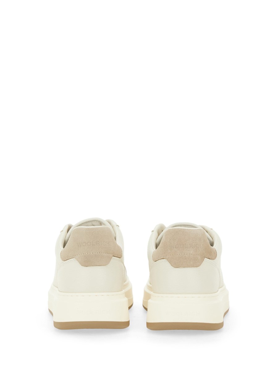 WOOLRICH SNEAKER "NARROW" IN PELLE MARTELLATA