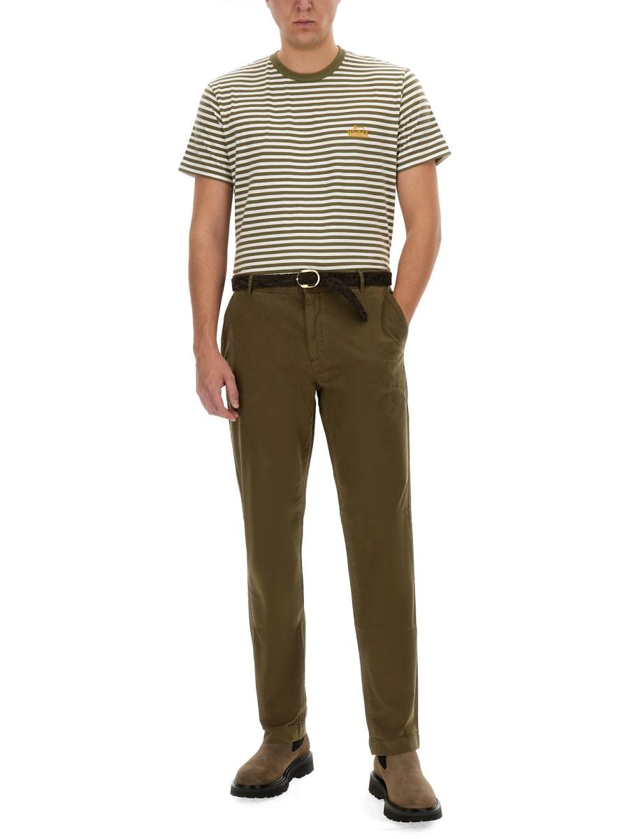 WOOLRICH T-SHIRT A RIGHE