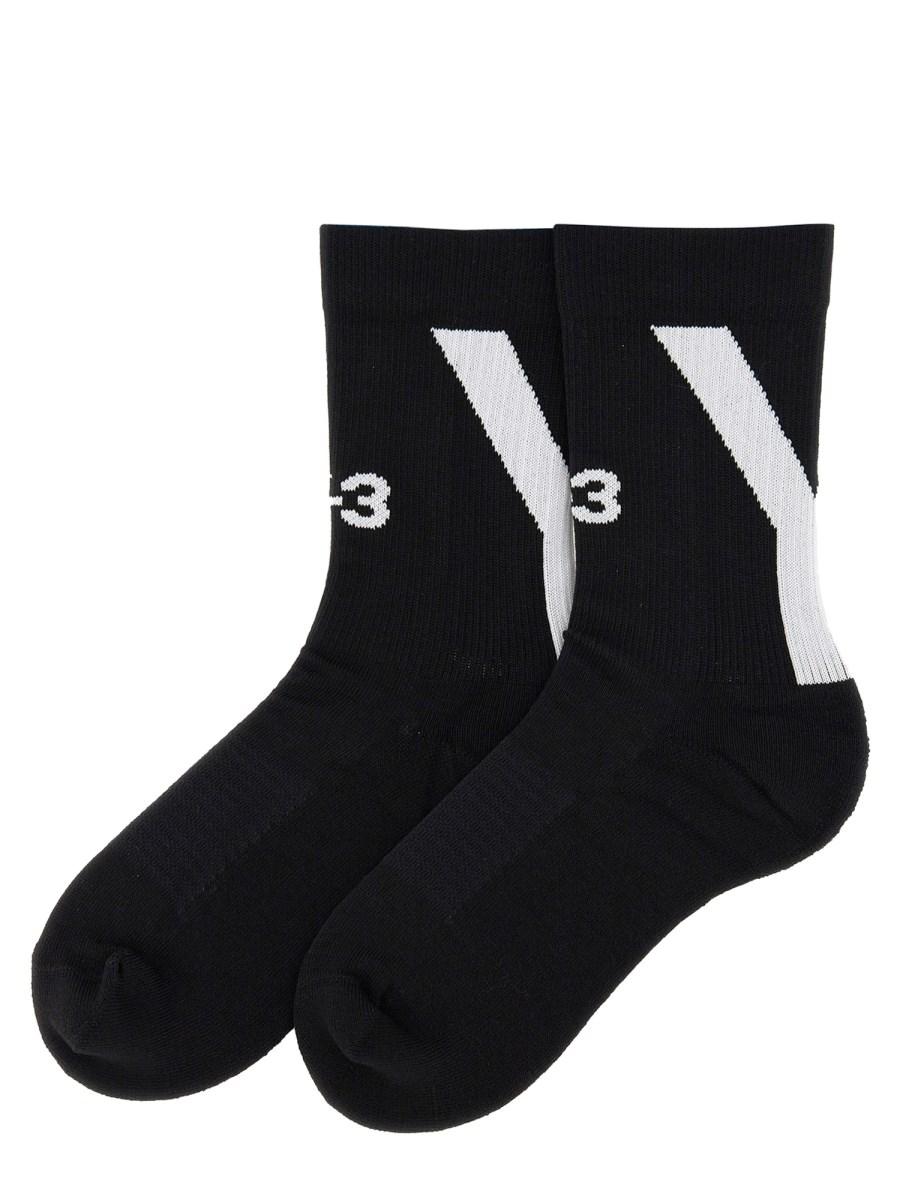 Y - 3 3 - CALZINO IN COTONE CON RICAMO LOGO