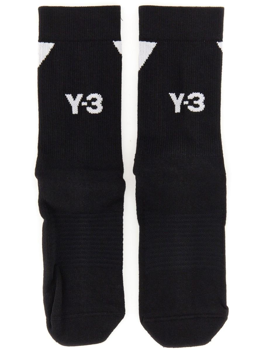 Y - 3 3 - CALZINO IN COTONE CON RICAMO LOGO