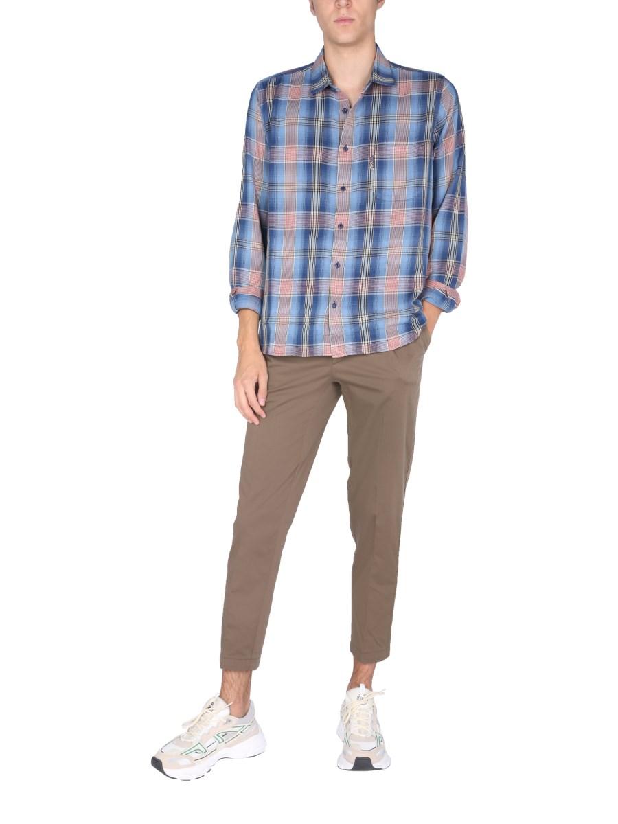 YMC CAMICIA "CURTIS" IN POPELINE DI COTONE