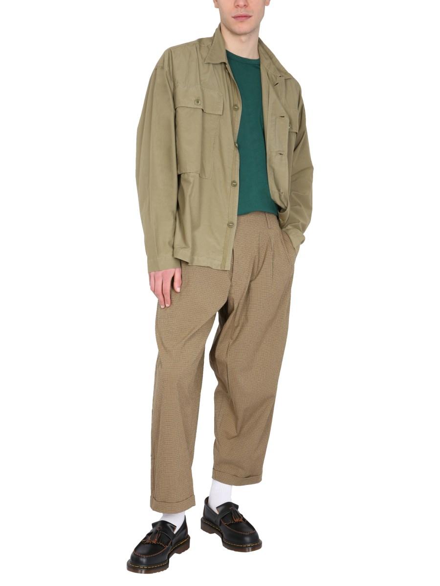 YMC CAMICIA "MILITARY" IN COTONE E SETA