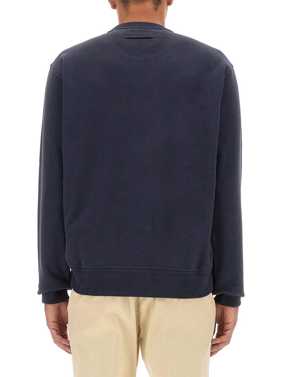ZEGNA FELPA IN COTONE CON LOGO