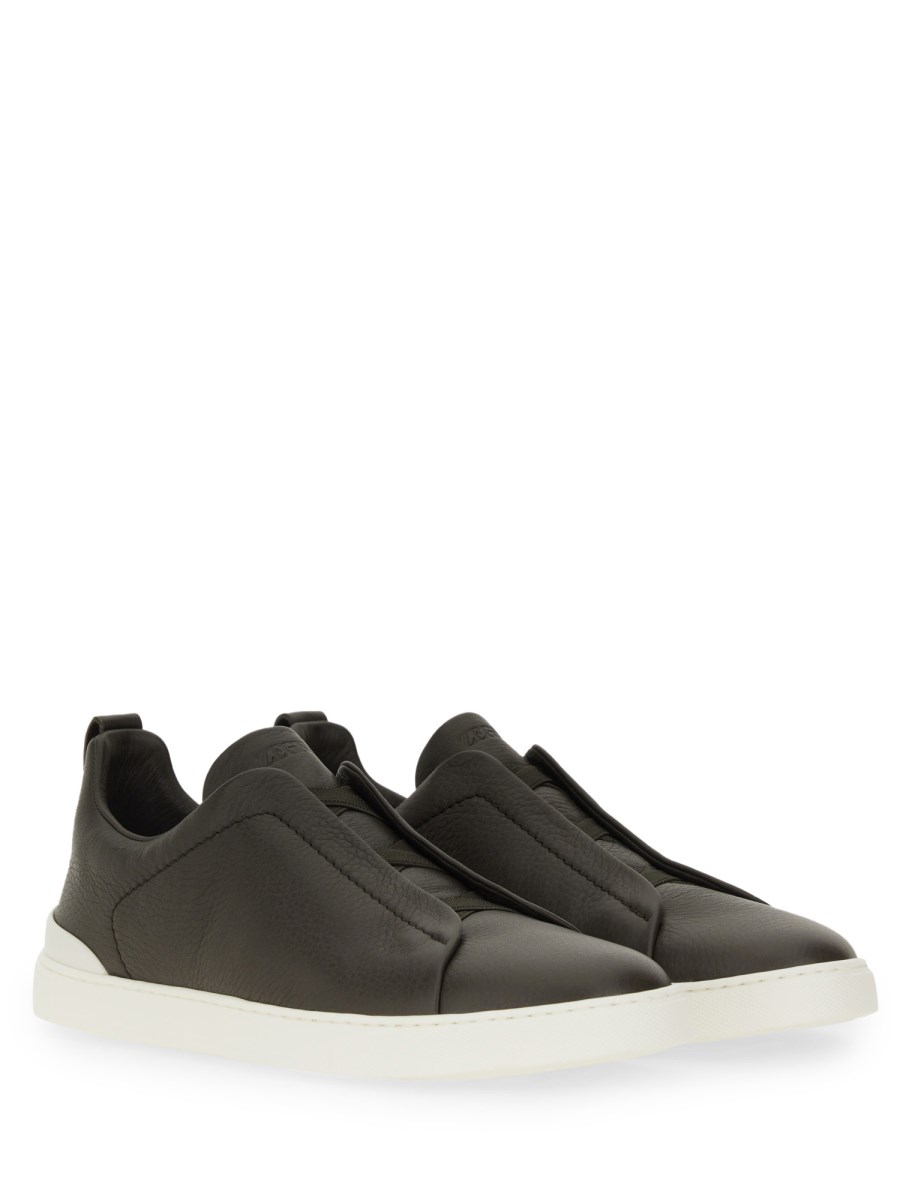 ZEGNA SNEAKER "TRIPLE STITCH" IN PELLE