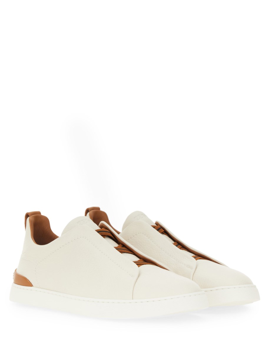 ZEGNA SNEAKER "TRIPLE STITCH" IN PELLE