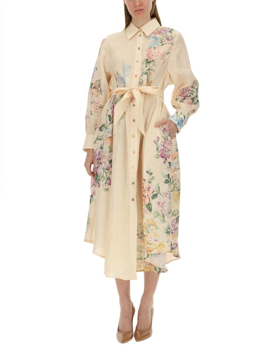 ZIMMERMANN ABITO CAMICIA IN LINO