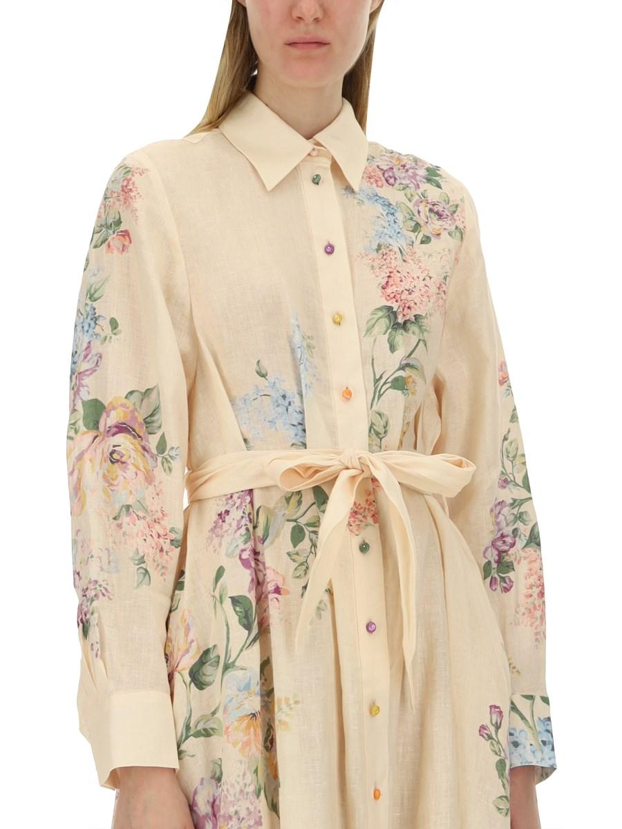 ZIMMERMANN ABITO CAMICIA IN LINO