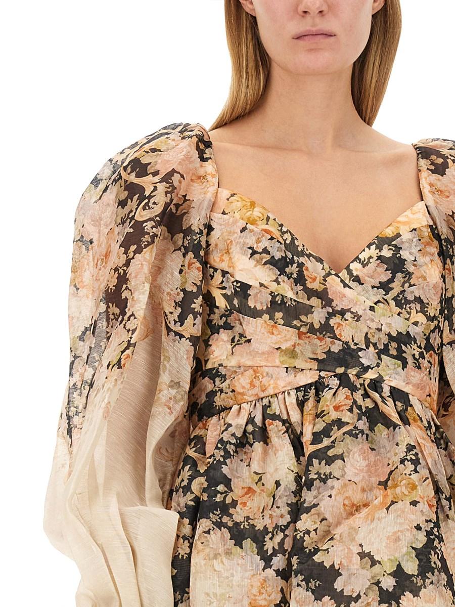 ZIMMERMANN ABITO IN LINO E SETA