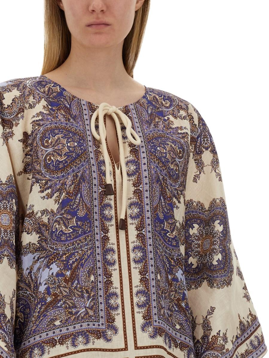 ZIMMERMANN ABITO KAFTANO IN LINO