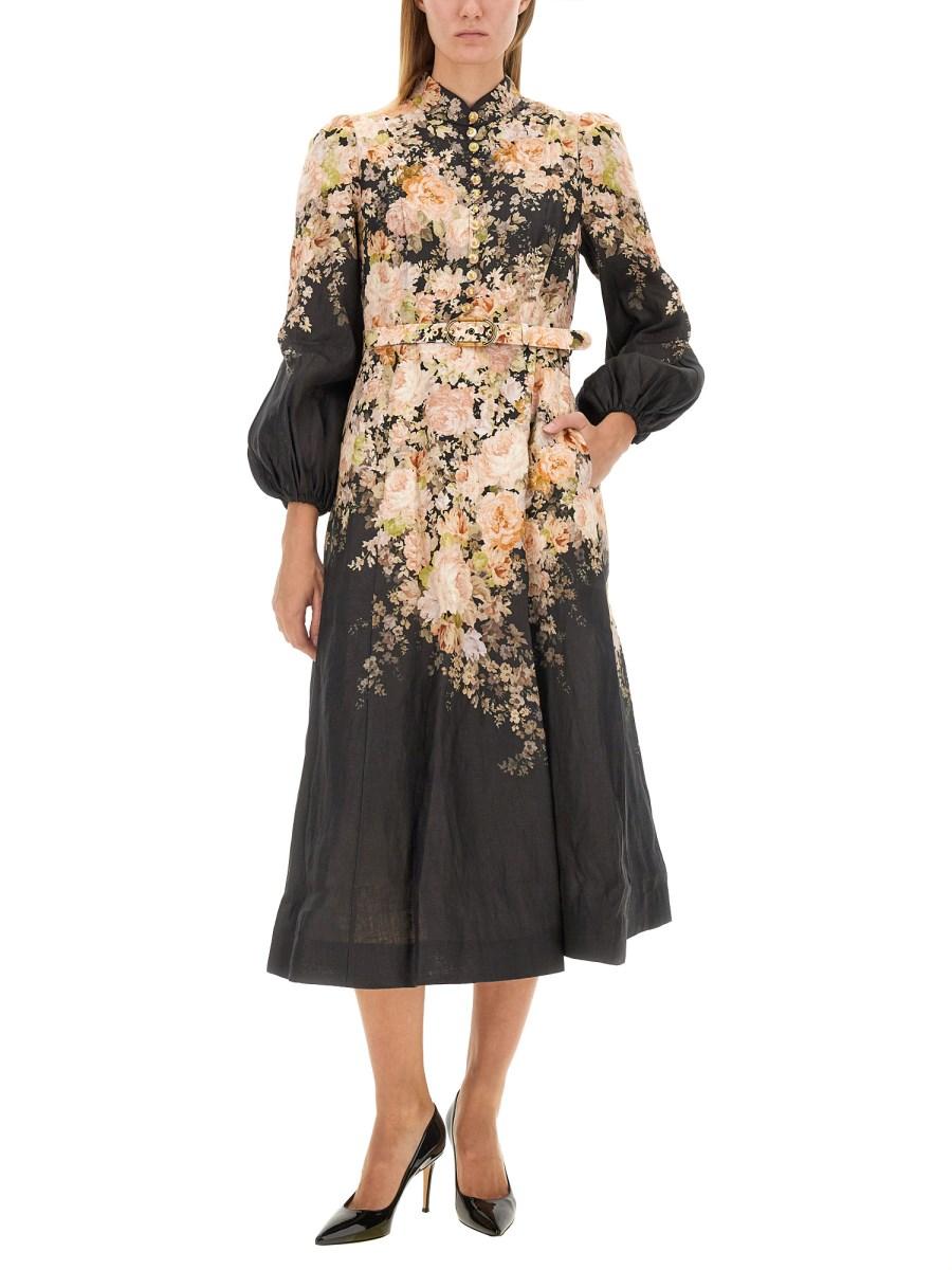 ZIMMERMANN ABITO MIDI IN LINO