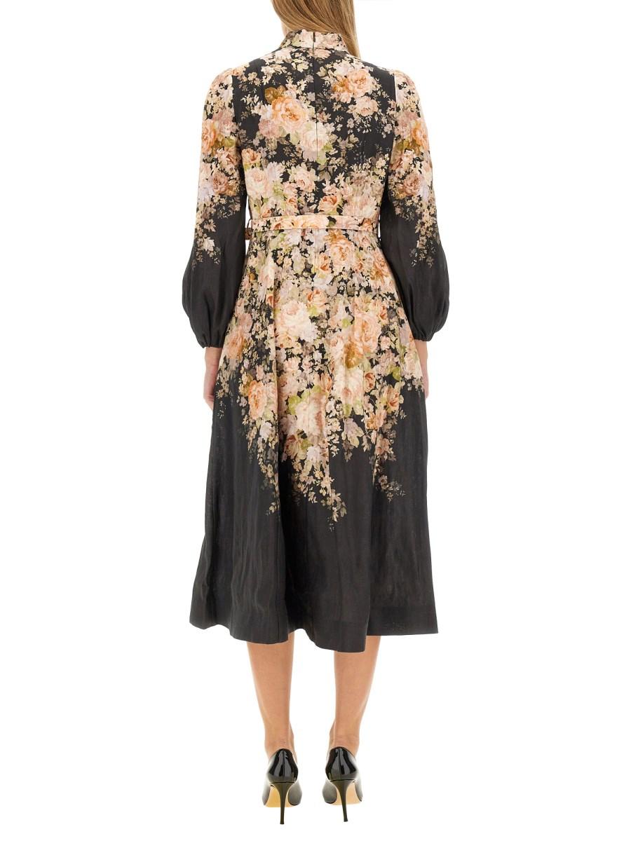 ZIMMERMANN ABITO MIDI IN LINO