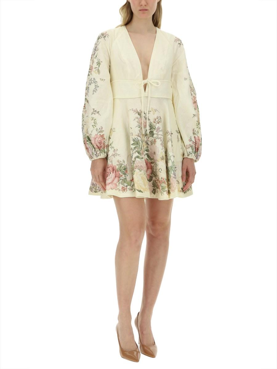 ZIMMERMANN ABITO MINI IN LINO