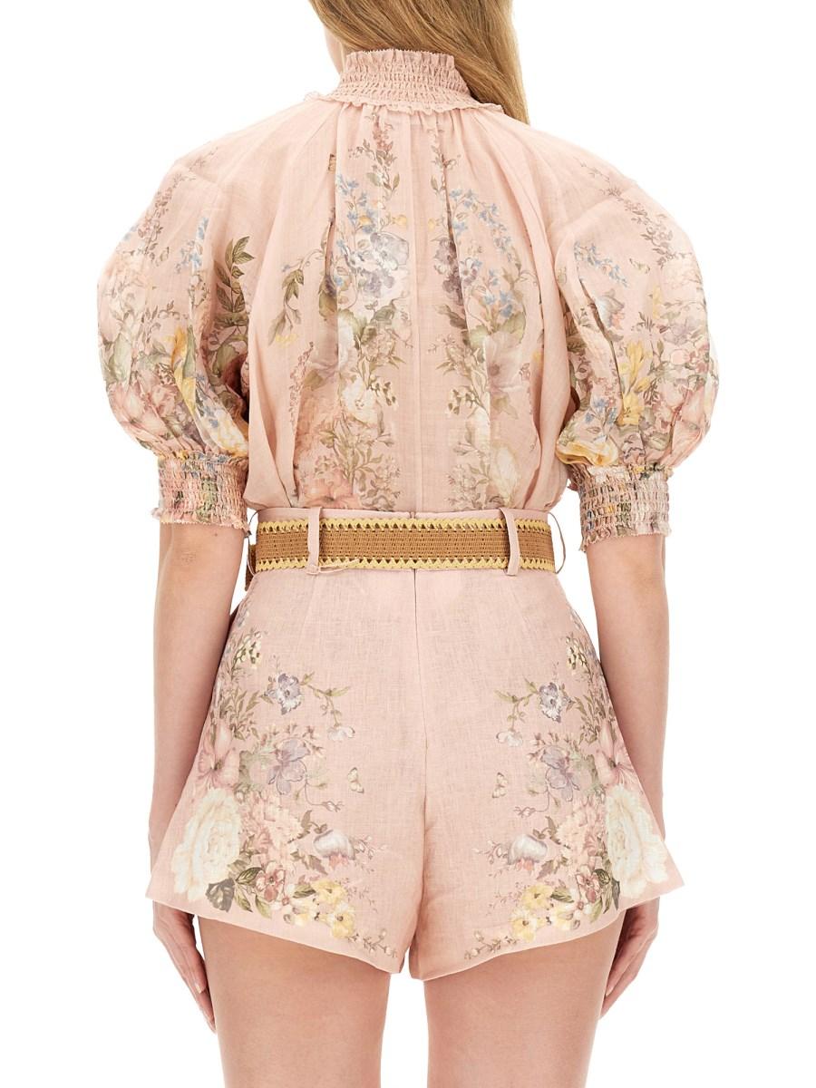 ZIMMERMANN BLUSA CON MOTIVO FLOREALE