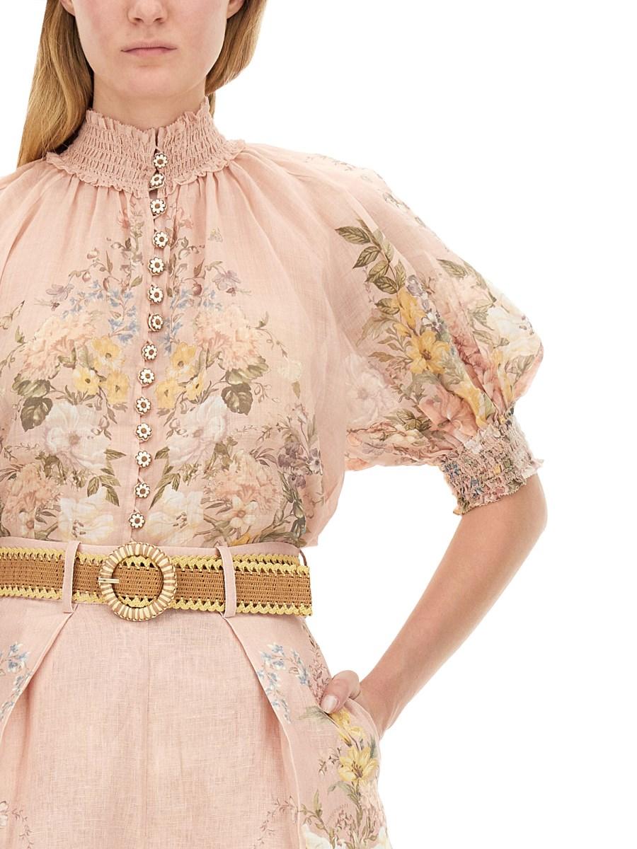 ZIMMERMANN BLUSA CON MOTIVO FLOREALE