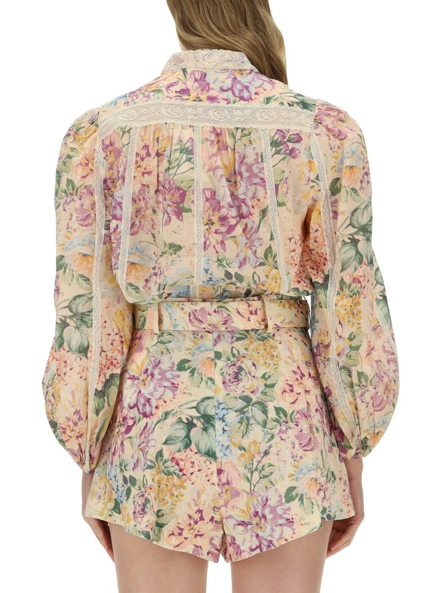 ZIMMERMANN CAMICIA "HALLIDAY" IN COTONE