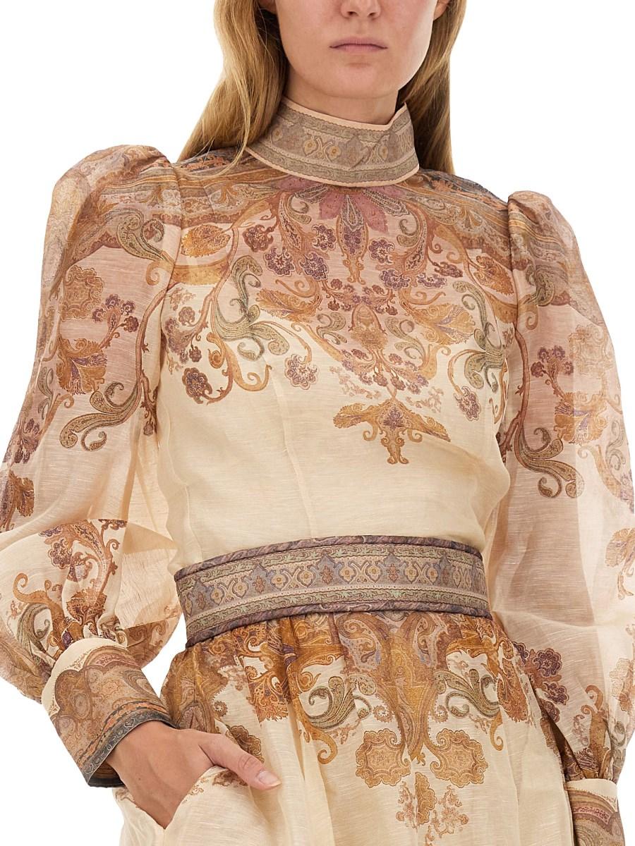 ZIMMERMANN CAMICIA IN LINO E SETA