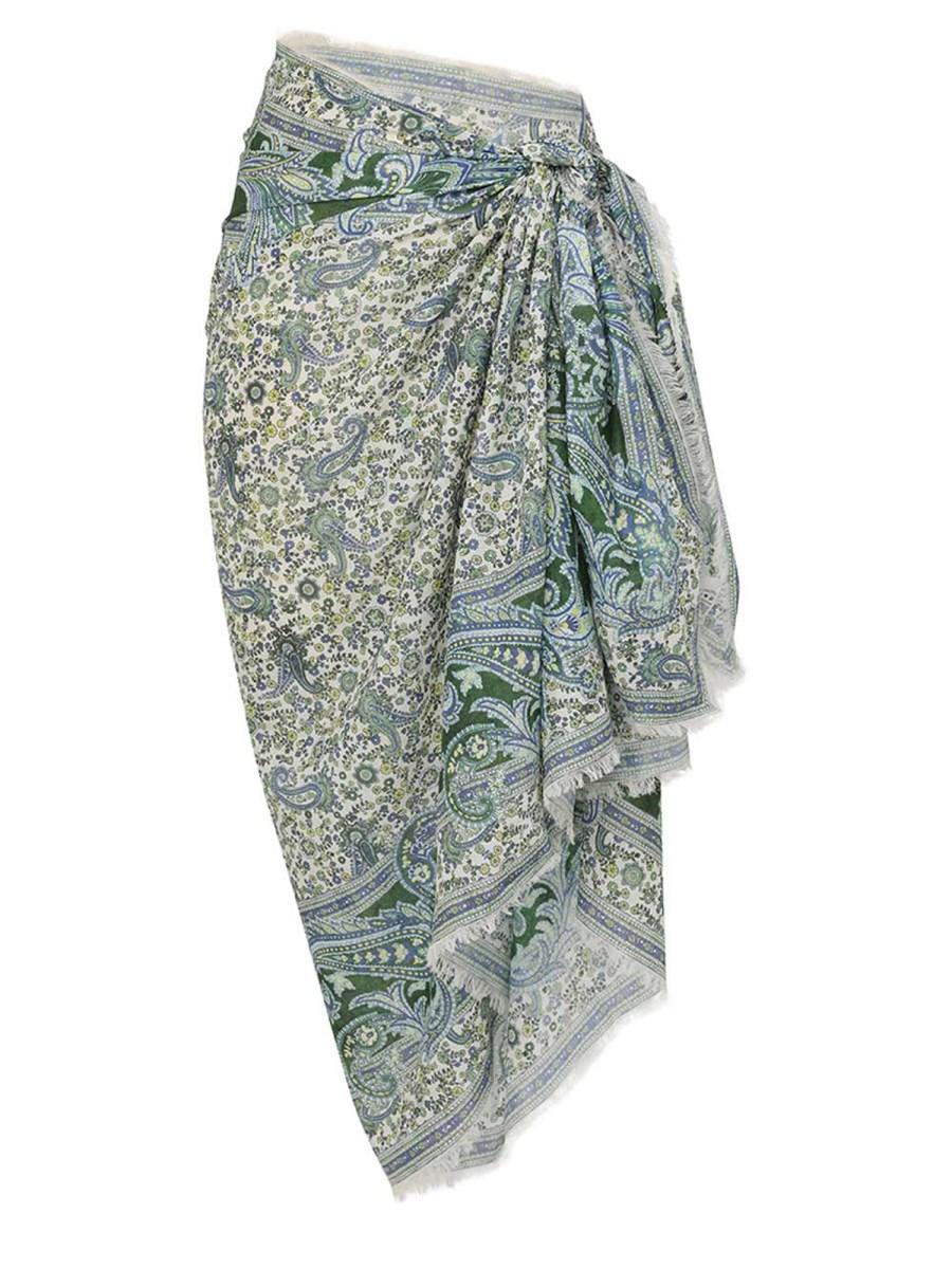 ZIMMERMANN PAREO IN COTONE STAMPATO