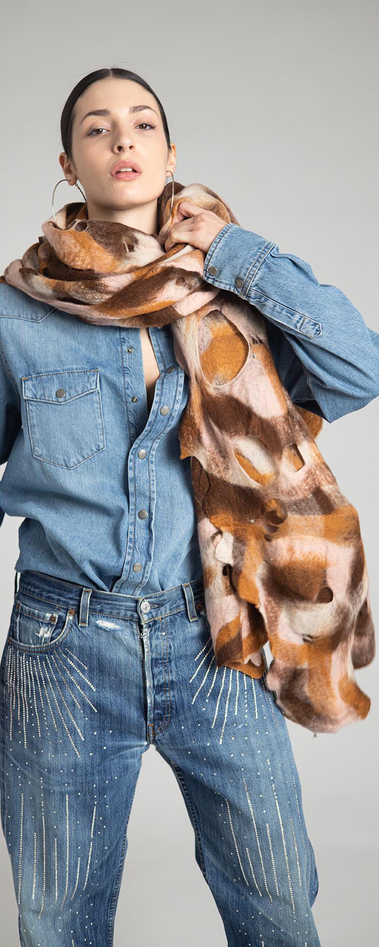 Rossano Perini SCARF 37FW24 BROWN